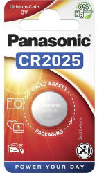 Panasonic CR2025 3V lítium gombelem 1db/csomag