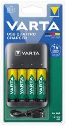 VARTA VALUE USB QUATTRO töltő + 4db AA 2100 mAh akkumulátor (57652101451)