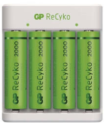 GP Batteries Eco E411 Akkutöltő + 4×AA GP ReCyko 2000 - tobuy