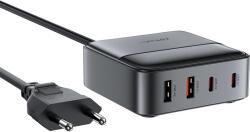 ACEFAST Z6 hálózati töltő GaN asztali 2x USB-A / 2x USB-C PD 65W - Fekete