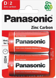 Panasonic RedZinc R20RZ/2BP D/góliát cink-mangán tartós elem 2 db/csomag