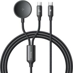 Mcdodo CA-4210 2in1 USB-C apa + USB-C apa 2.0 + Samsung Galaxy Watch töltőkábel 1.2m - Fekete (CA-4210)