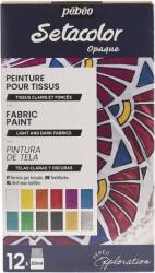 Pébéo Setacolor Комплект цветове за текстил Shimmer Mix 12x20 ml (69.3912)