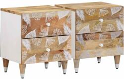 vidaXL 2 db tömör mangófa éjjeliszekrény 40x33, 5x46 cm (4018663)