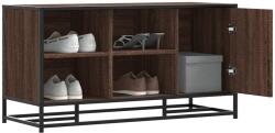 vidaXL cipőpad barna tölgy 100x40x53, 5 cm Gépi fa és fém (849218) - vidaxl