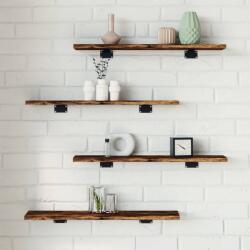vidaXL 4 db füstös tölgy színű szerelt fa fali polc 60 x 10 x 1, 5 cm (838225)