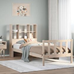 vidaXL tömör fenyőfa könyvespolcos ágy matrac nélkül 100 x 200 cm (3321700)
