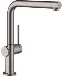 Hansgrohe M54, Talis mosogatócsaptelep kihúzható spray-vel, sBox, szálcsiszolt fekete króm, HAN-72809340 (HAN-72809340)