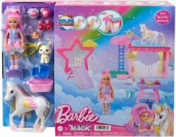 Mattel Barbie A Touch of Magic Chelsea si Pegasus HNT67 Papusa Barbie