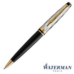 Waterman Expert Deluxe REFLECTIONS OF PARIS golyóstoll fekete test+arany-ezüst klipsz