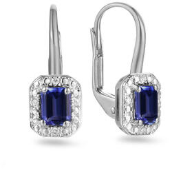 Heratis Forever 0, 55 ct zafír fülbevaló Irma gyémánttal, fehér arany IZBR582ZAN