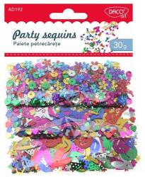 Daco Flitter, vegyes forma 30 g Daco "Party sequins (DACO00116)