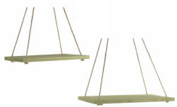 Decorer Set 2 etajere lemn verde 40x28x1.5 cm, 33x26x1.5 cm (A51.50.72)