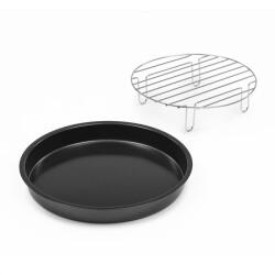 Klarstein AeroVital Cobe Chef, pizzatányér, magas feltét grillezéshez, tartozék, rozsdamentes acél (OV12-AV Fry Set) (OV12-AV Fry Set)