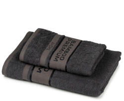 4home Bamboo Premium törölköző és fürdőlepedő szett sötétszürke , sötétszürke