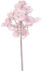 4-Home Rózsa műgally csillámporral rózsaszín, 39 cm