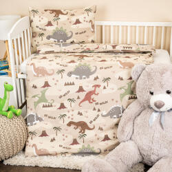 4home Dino world gyerek pamut ágyneműhuzat kiságyba, 100 x 135 cm, 40 x 60 cm, 100 x 135 cm, 40 x 60 cm
