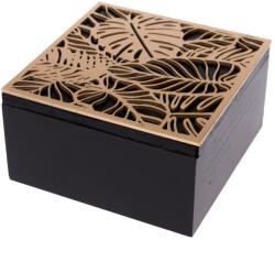 4-Home Forkhill fadoboz , barna, 15 x 8 x 15 cm,