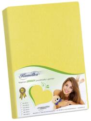 Bellatex Kamilka jersey sárga lepedő, 140 x 200 cm, sárga, 140 x 200 cm
