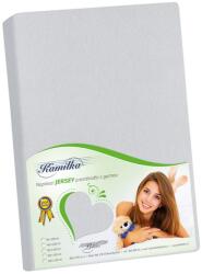 Bellatex Kamilka Jersey lepedő világosszürke, világosszürke, 200 x 220 cm