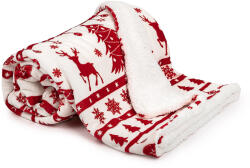 4Home White Christmas karácsonyi gyapjú hatású pléd 150 x 200 cm