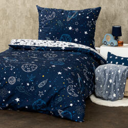 4home In Space pamut ágyneműhuzat, 140 x 200 cm, 70 x 90 cm
