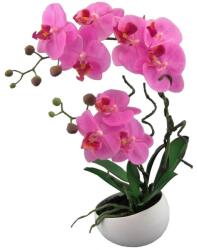 4-Home Mű orchidea virágtartóban, rózsaszín, 42 cm, rózsaszín