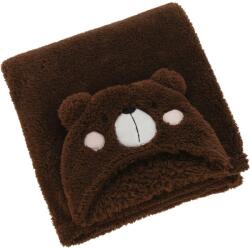 4-Home Mackó gyerek takaró kapucnival , 70 x 100 cm