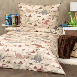 4home Dino world gyerek pamut ágyneműhuzat, 140 x 200 cm, 70 x 90 cm, 140 x 200 cm, 70 x 90 cm