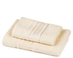 4home Bamboo Premium törölköző és kéztörlő, krémszínű, 70 x 140 cm, 50 x 100 cm, krém