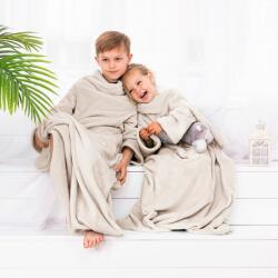DecoKing Lazy Kids takaró ujjakkal, krémszínű, 90 x 105 cm, krém