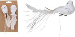 4home Toll madár a csipeszen 2 db-os szett fehér, 17 x 4 x 4 cm