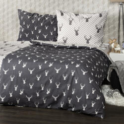 4home Reindeer pamut ágyneműhuzat, 140 x 200 cm, 70 x 90 cm, 140 x 200 cm, 70 x 90 cm