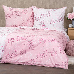 4home Harmony pamut ágyneműhuzat rózsaszín, rózsaszín, 140 x 220 cm, 70 x 90 cm