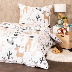 4home Pamut ágyneműhuzat Nordic Friends, 140 x 200 cm, 70 x 90 cm