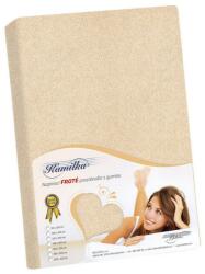 Bellatex frottír lepedő magas matrachoz világos bézs, 180 x 200 + 40 cm, bézs