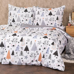 4home Nordic forest pamut ágyneműhuzat, 140 x 200 cm, 70 x 90 cm