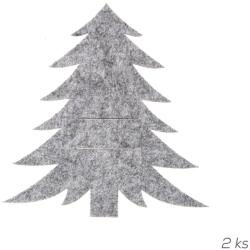 Orion Fenyőfa evőeszköz zseb szürke, 18 x 18 cm, 2 db-os készlet