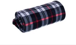 4-Home Kocka fleece pléd fekete, 150 x 200 cm