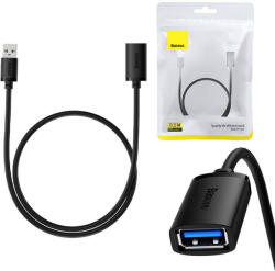 Baseus AirJoy Series USB 3.0 hosszabbítókábel, 0, 5m (fekete) (B00631103111-01)