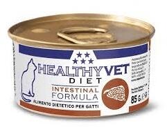 Healthy VET DIET CAT INTESTINAL - bélrendszer támogatására, felnőtt macskáknak, 85 g konzerv szuper prémium