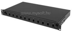 Lanberg 19" optikai patch panel 12xSC szimplex / 12xLC duplex fekete (FOP1-12SS-LDB) (FOP1-12SS-LDB)
