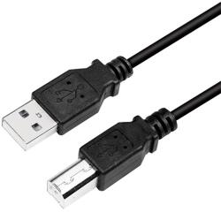 LogiLink CU0009B USB 2.0 kábel, USB-A/M - USB-B/M, fekete, 5 m (CU0009B)