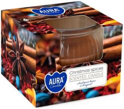BISPOL Ароматна свещ в чаша Bispol Aura - Christmas Spices, 80 g (sn69-406)
