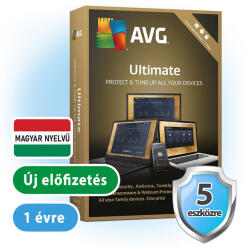 AVG Technologies Ultimate 5 eszközre, 1 évre (ULT20T12ENK-5) - virusirto-szoftverek