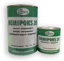Hemiprodukt Hemipoks 2K Epoxy alapozó szett 5: 1 (1, 2kg) - Fekete - Ipari Felhasználásra