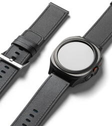 Ringke Curea pentru Fossil Hybrid 24mm / Mobvoi TicWatch Pro 5 / Suunto 9 / Suunto 9 Baro / Suunto D5 - Ringke Leather One Basic Bold - Black (KF2342048)