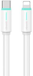 USAMS YU cablu de date (Type-C - lightning, 30W, încărcător rapid, 100cm, șiret) WHITE SJ735USB02 (SJ735USB02)