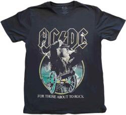 AC/DC Ing For Those About To Rock Yellow Outlines Unisex Black S (ACDCTS98MB01)