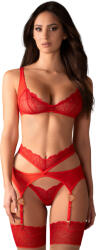 Obsessive Cupide Desir 3-pcs Set Red S/M